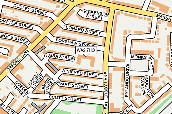 WA2 7HQ map - OS OpenMap – Local (Ordnance Survey) WA2 7HQ map - OS OpenMap – Local (Ordnance Survey)