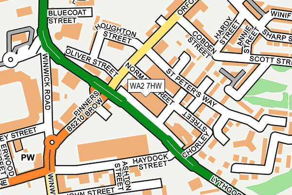 WA2 7HW map - OS OpenMap – Local (Ordnance Survey) WA2 7HW map - OS OpenMap – Local (Ordnance Survey)