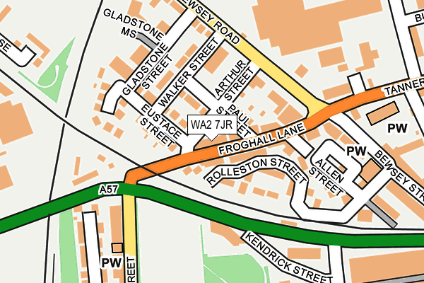 WA2 7JR map - OS OpenMap – Local (Ordnance Survey) WA2 7JR map - OS OpenMap – Local (Ordnance Survey)