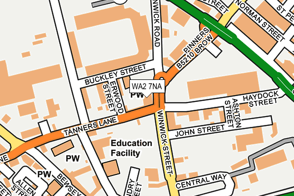 WA2 7NA map - OS OpenMap – Local (Ordnance Survey) WA2 7NA map - OS OpenMap – Local (Ordnance Survey)
