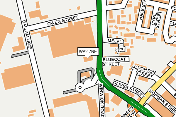 WA2 7NE map - OS OpenMap – Local (Ordnance Survey) WA2 7NE map - OS OpenMap – Local (Ordnance Survey)
