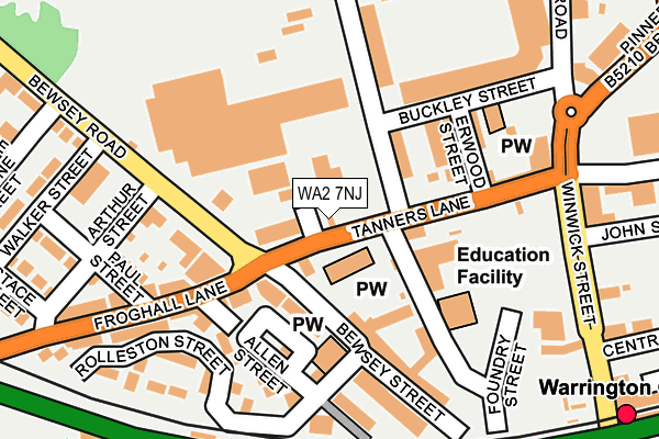 WA2 7NJ map - OS OpenMap – Local (Ordnance Survey) WA2 7NJ map - OS OpenMap – Local (Ordnance Survey)