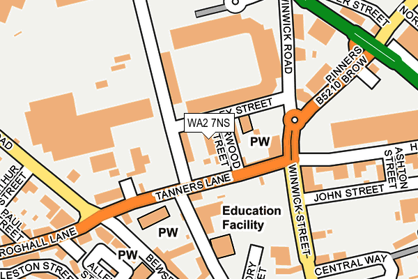 WA2 7NS map - OS OpenMap – Local (Ordnance Survey) WA2 7NS map - OS OpenMap – Local (Ordnance Survey)