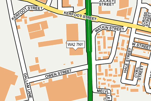 WA2 7NY map - OS OpenMap – Local (Ordnance Survey) WA2 7NY map - OS OpenMap – Local (Ordnance Survey)