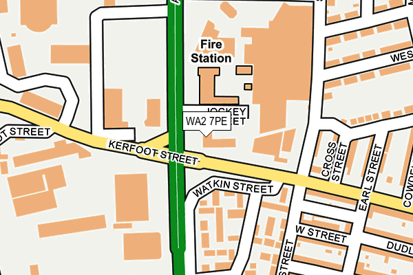 WA2 7PE map - OS OpenMap – Local (Ordnance Survey) WA2 7PE map - OS OpenMap – Local (Ordnance Survey)