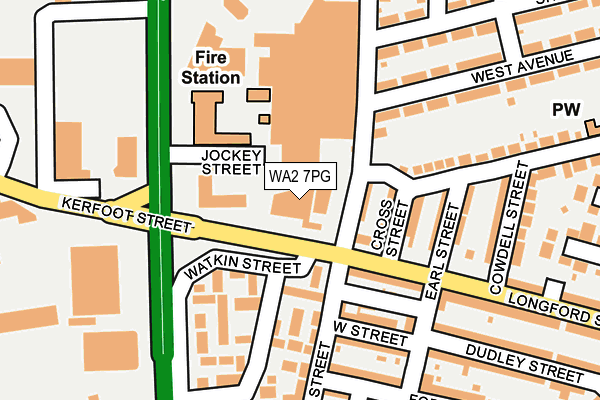 WA2 7PG map - OS OpenMap – Local (Ordnance Survey) WA2 7PG map - OS OpenMap – Local (Ordnance Survey)