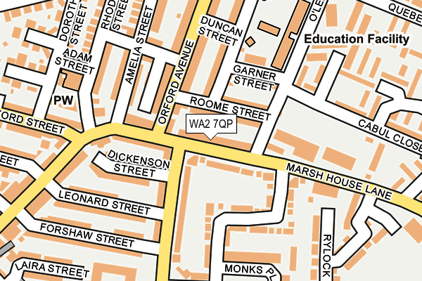 WA2 7QP map - OS OpenMap – Local (Ordnance Survey) WA2 7QP map - OS OpenMap – Local (Ordnance Survey)