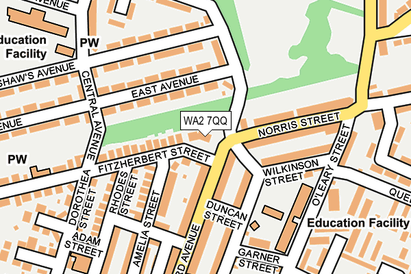 WA2 7QQ map - OS OpenMap – Local (Ordnance Survey) WA2 7QQ map - OS OpenMap – Local (Ordnance Survey)