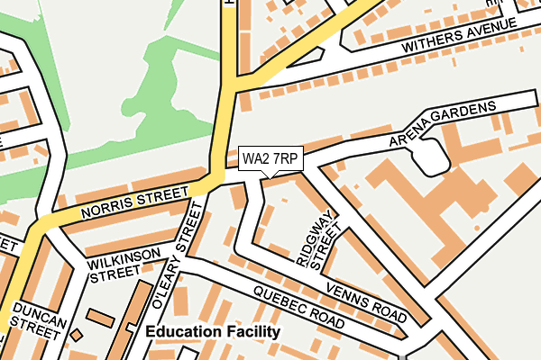 WA2 7RP map - OS OpenMap – Local (Ordnance Survey) WA2 7RP map - OS OpenMap – Local (Ordnance Survey)