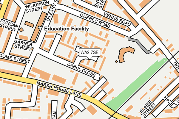 WA2 7SE map - OS OpenMap – Local (Ordnance Survey) WA2 7SE map - OS OpenMap – Local (Ordnance Survey)
