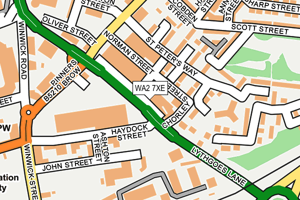 WA2 7XE map - OS OpenMap – Local (Ordnance Survey) WA2 7XE map - OS OpenMap – Local (Ordnance Survey)