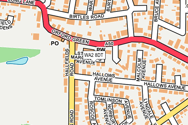 WA2 8DT map - OS OpenMap – Local (Ordnance Survey) WA2 8DT map - OS OpenMap – Local (Ordnance Survey)