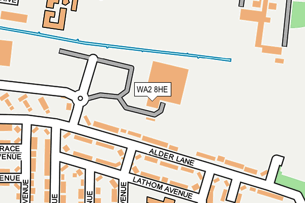 WA2 8HE map - OS OpenMap – Local (Ordnance Survey) WA2 8HE map - OS OpenMap – Local (Ordnance Survey)