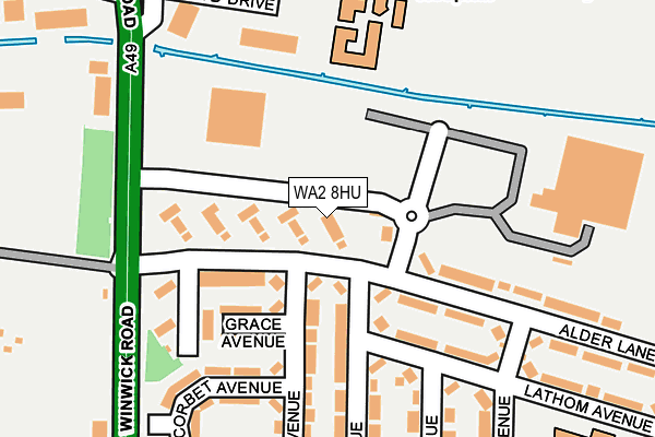 WA2 8HU map - OS OpenMap – Local (Ordnance Survey) WA2 8HU map - OS OpenMap – Local (Ordnance Survey)