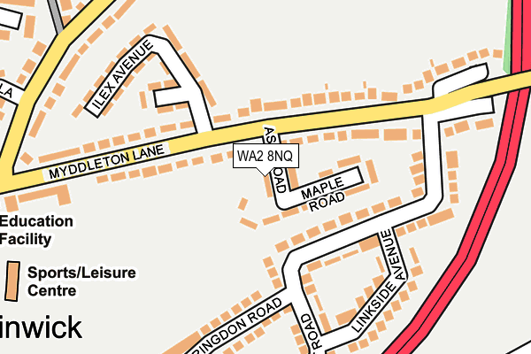 WA2 8NQ map - OS OpenMap – Local (Ordnance Survey) WA2 8NQ map - OS OpenMap – Local (Ordnance Survey)