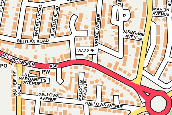 WA2 8PE map - OS OpenMap – Local (Ordnance Survey) WA2 8PE map - OS OpenMap – Local (Ordnance Survey)