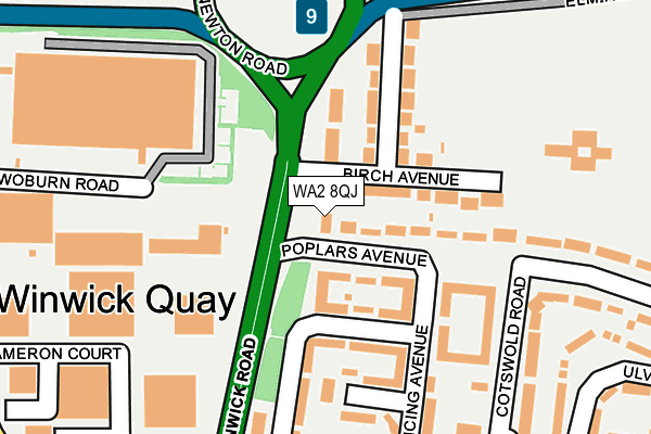 WA2 8QJ map - OS OpenMap – Local (Ordnance Survey) WA2 8QJ map - OS OpenMap – Local (Ordnance Survey)