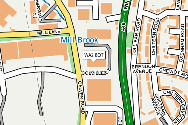 WA2 8QT map - OS OpenMap – Local (Ordnance Survey) WA2 8QT map - OS OpenMap – Local (Ordnance Survey)