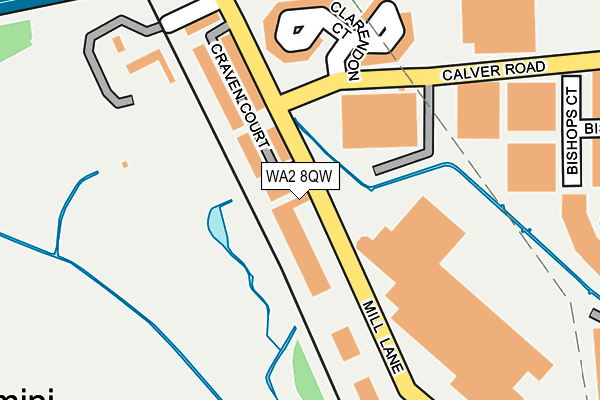 WA2 8QW map - OS OpenMap – Local (Ordnance Survey) WA2 8QW map - OS OpenMap – Local (Ordnance Survey)