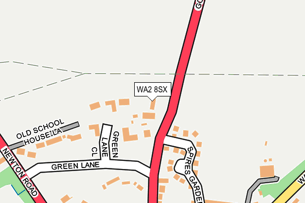WA2 8SX map - OS OpenMap – Local (Ordnance Survey) WA2 8SX map - OS OpenMap – Local (Ordnance Survey)