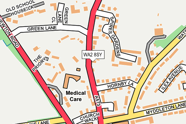 WA2 8SY map - OS OpenMap – Local (Ordnance Survey) WA2 8SY map - OS OpenMap – Local (Ordnance Survey)