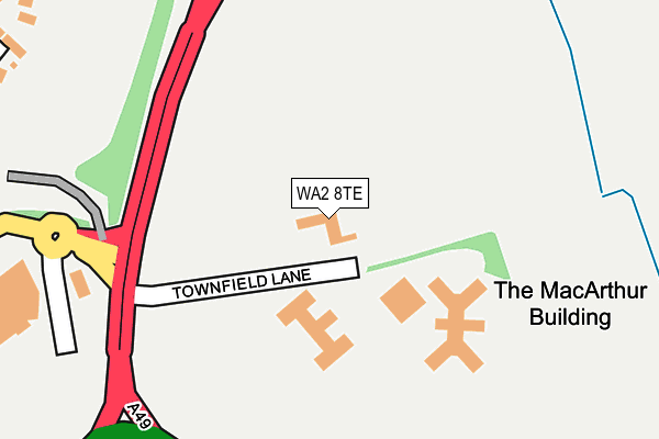 WA2 8TE map - OS OpenMap – Local (Ordnance Survey) WA2 8TE map - OS OpenMap – Local (Ordnance Survey)
