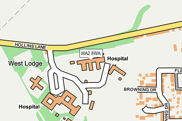 WA2 8WA map - OS OpenMap – Local (Ordnance Survey) WA2 8WA map - OS OpenMap – Local (Ordnance Survey)