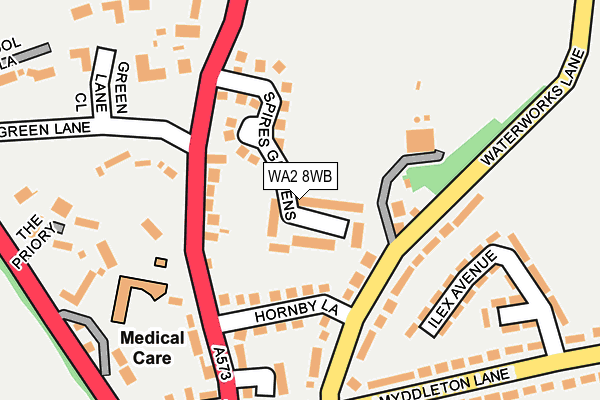 WA2 8WB map - OS OpenMap – Local (Ordnance Survey) WA2 8WB map - OS OpenMap – Local (Ordnance Survey)