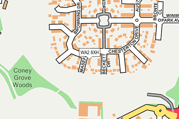 WA2 8XH map - OS OpenMap – Local (Ordnance Survey) WA2 8XH map - OS OpenMap – Local (Ordnance Survey)