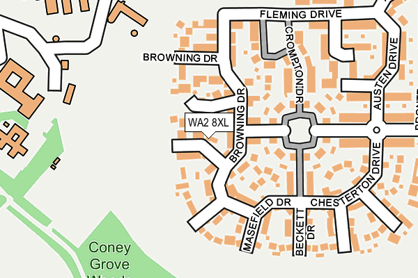 WA2 8XL map - OS OpenMap – Local (Ordnance Survey) WA2 8XL map - OS OpenMap – Local (Ordnance Survey)