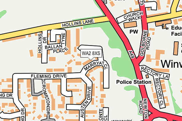 WA2 8XS map - OS OpenMap – Local (Ordnance Survey) WA2 8XS map - OS OpenMap – Local (Ordnance Survey)