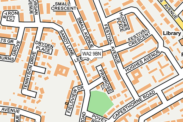 WA2 9BN map - OS OpenMap – Local (Ordnance Survey) WA2 9BN map - OS OpenMap – Local (Ordnance Survey)