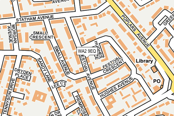 WA2 9EQ map - OS OpenMap – Local (Ordnance Survey) WA2 9EQ map - OS OpenMap – Local (Ordnance Survey)
