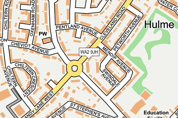 WA2 9JH map - OS OpenMap – Local (Ordnance Survey) WA2 9JH map - OS OpenMap – Local (Ordnance Survey)