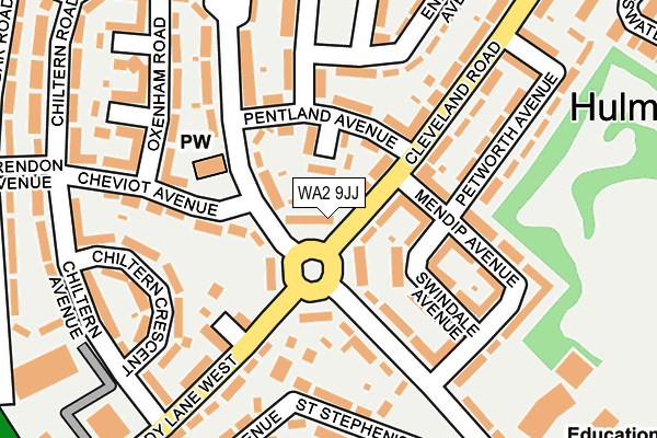 WA2 9JJ map - OS OpenMap – Local (Ordnance Survey) WA2 9JJ map - OS OpenMap – Local (Ordnance Survey)