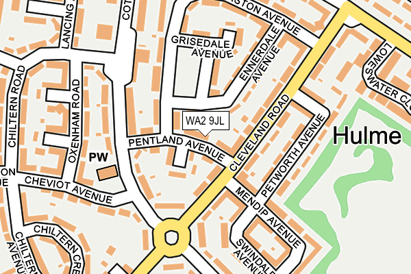 WA2 9JL map - OS OpenMap – Local (Ordnance Survey) WA2 9JL map - OS OpenMap – Local (Ordnance Survey)