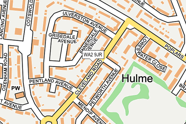 WA2 9JR map - OS OpenMap – Local (Ordnance Survey) WA2 9JR map - OS OpenMap – Local (Ordnance Survey)