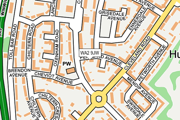 WA2 9JW map - OS OpenMap – Local (Ordnance Survey) WA2 9JW map - OS OpenMap – Local (Ordnance Survey)