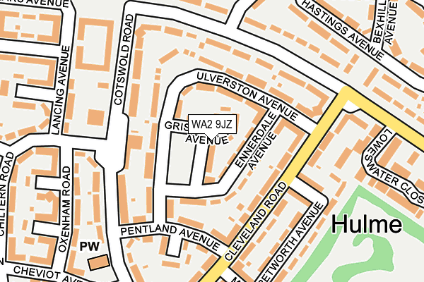 WA2 9JZ map - OS OpenMap – Local (Ordnance Survey) WA2 9JZ map - OS OpenMap – Local (Ordnance Survey)