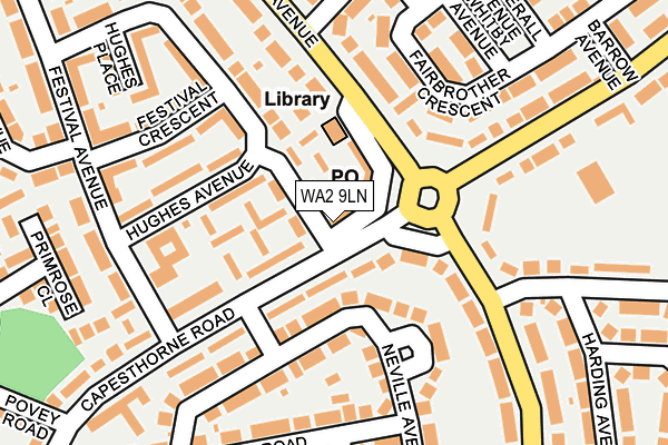 WA2 9LN map - OS OpenMap – Local (Ordnance Survey) WA2 9LN map - OS OpenMap – Local (Ordnance Survey)