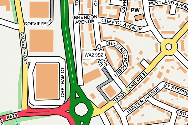 WA2 9SZ map - OS OpenMap – Local (Ordnance Survey) WA2 9SZ map - OS OpenMap – Local (Ordnance Survey)