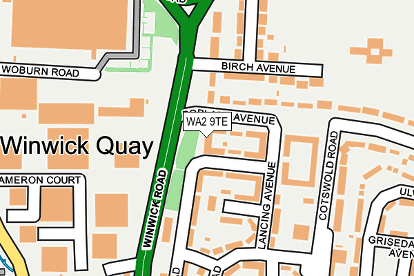 WA2 9TE map - OS OpenMap – Local (Ordnance Survey) WA2 9TE map - OS OpenMap – Local (Ordnance Survey)