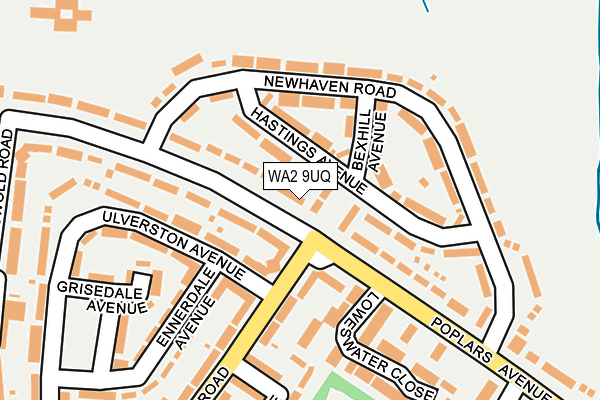 WA2 9UQ map - OS OpenMap – Local (Ordnance Survey) WA2 9UQ map - OS OpenMap – Local (Ordnance Survey)