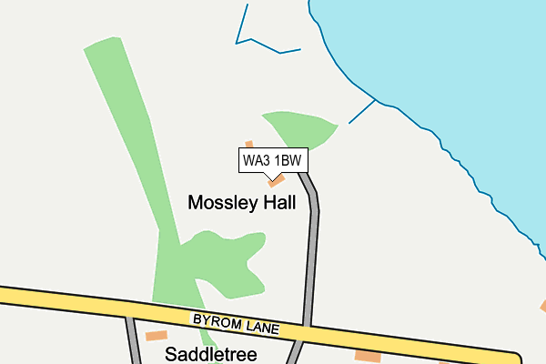 WA3 1BW map - OS OpenMap – Local (Ordnance Survey)