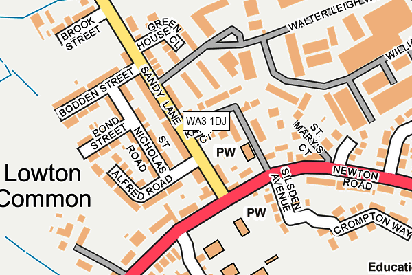 WA3 1DJ map - OS OpenMap – Local (Ordnance Survey) WA3 1DJ map - OS OpenMap – Local (Ordnance Survey)