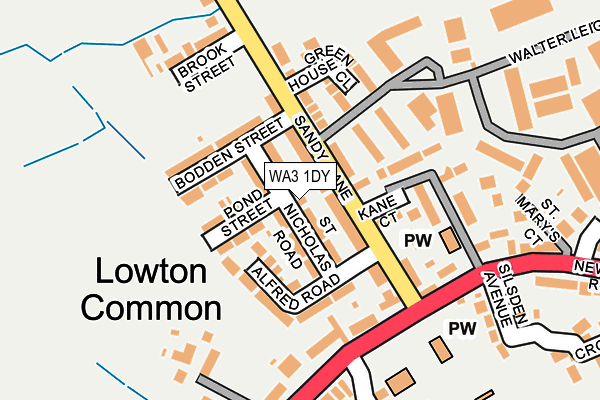 WA3 1DY map - OS OpenMap – Local (Ordnance Survey) WA3 1DY map - OS OpenMap – Local (Ordnance Survey)