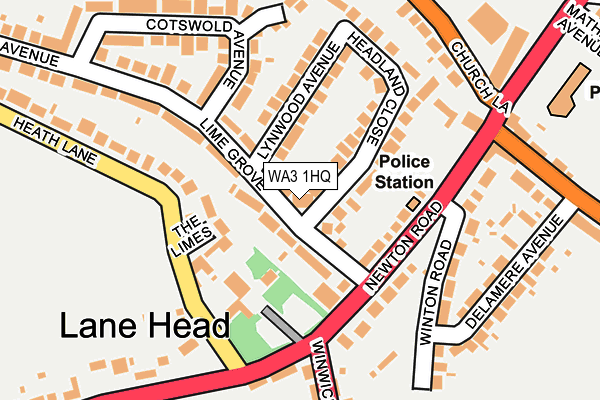 WA3 1HQ map - OS OpenMap – Local (Ordnance Survey) WA3 1HQ map - OS OpenMap – Local (Ordnance Survey)