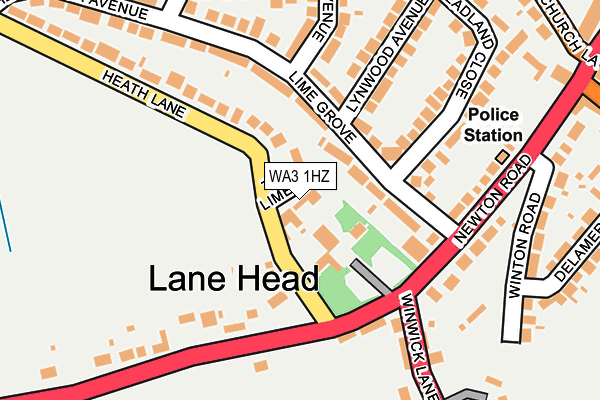 WA3 1HZ map - OS OpenMap – Local (Ordnance Survey) WA3 1HZ map - OS OpenMap – Local (Ordnance Survey)