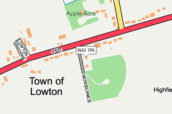 WA3 1PA map - OS OpenMap – Local (Ordnance Survey) WA3 1PA map - OS OpenMap – Local (Ordnance Survey)