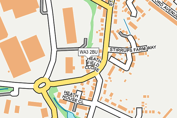 WA3 2BU map - OS OpenMap – Local (Ordnance Survey) WA3 2BU map - OS OpenMap – Local (Ordnance Survey)